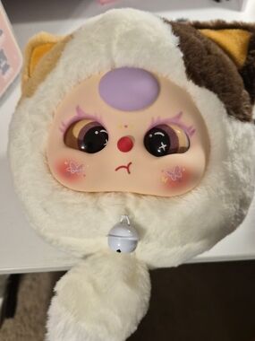 Plush Fantasy Cat Doll - Cream & Brown Soft Toy